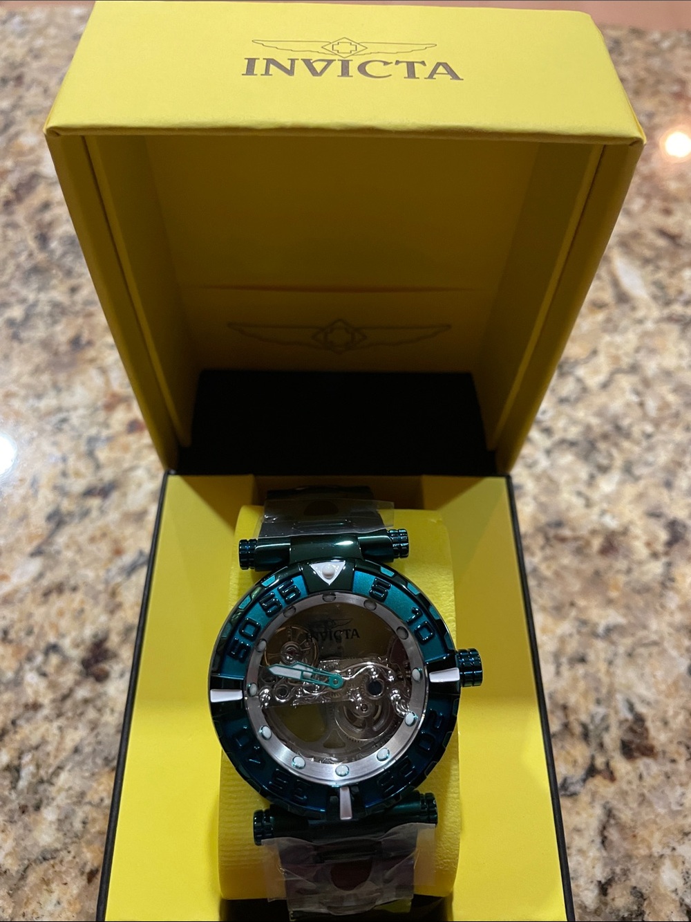 Invicta Men’s Teal Skeleton Dial Subaqua Automatic Watch